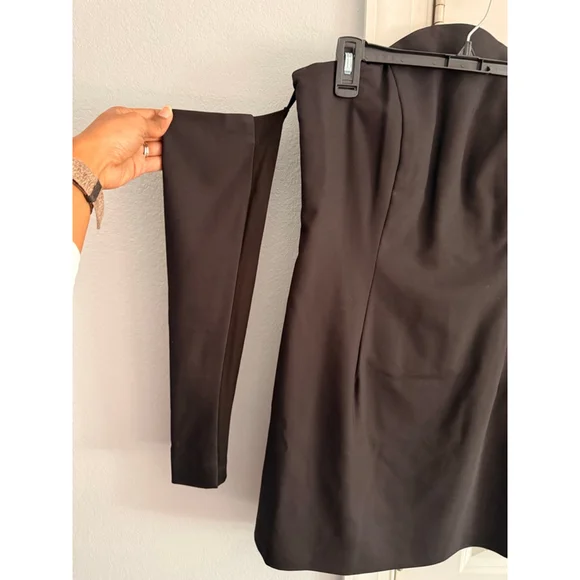 Women's BCBGMAXAZRIA Black Off-the-Shoulder Mini Dress Size 10 - Picture 6 of 9